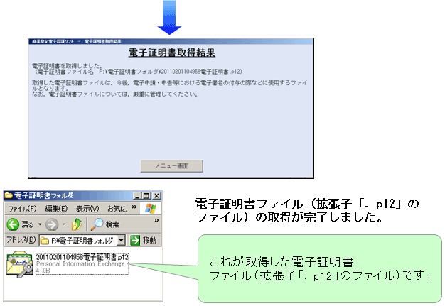 �d�q�ؖ����擾����