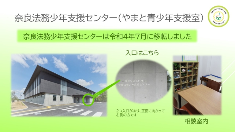 奈良法務少年支援センターは令和4年7月に移転しました