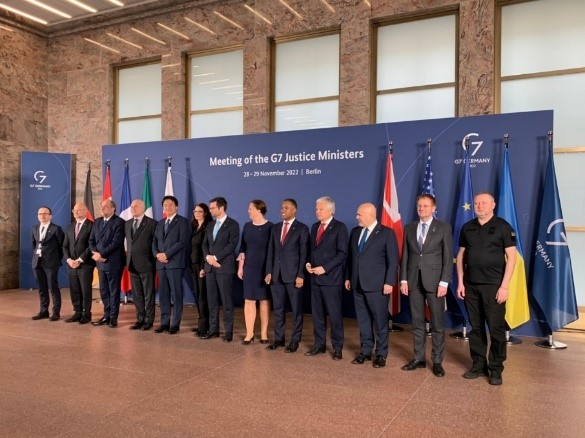 December 2, 2022 State Minister of Justice KADOYAMA attended the G7 Justice Ministers Meeting.