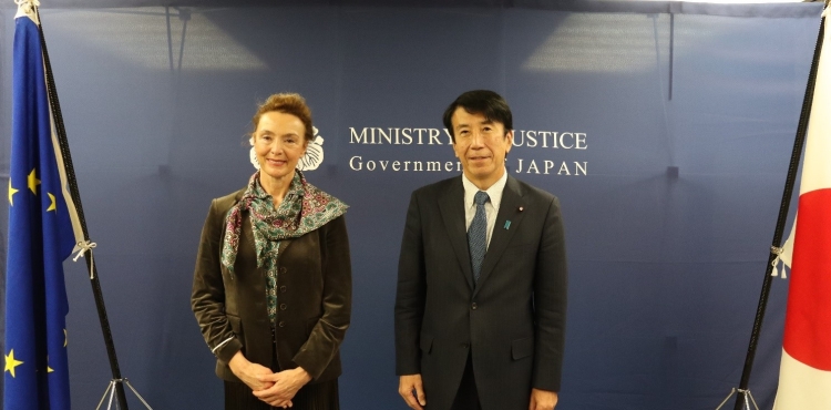 December 8, 2022 Courtesy Visit to Minister of Justice Saito Ken by the Secretary General of the Council of Europe