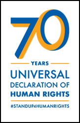 世界人権宣言７０周年のロゴ