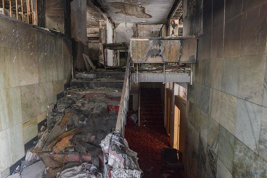 テロが発生したシーク教寺院内（2022年6月）（写真提供：AFP＝時事）