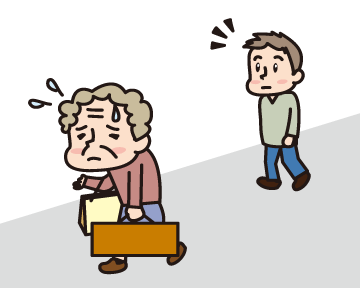 Ｂ子に気付くＡ男