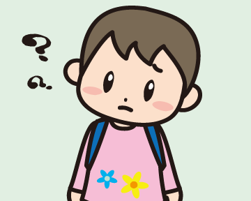 自分の服を見て首をかしげるＡ男