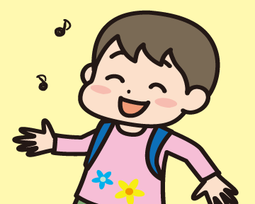 嬉しそうにスキップするＡ男