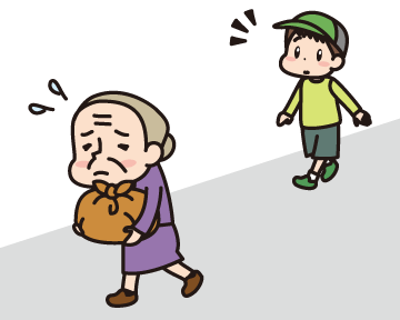 Ｂ子に気付くＡ男