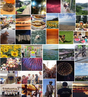 「おかえりフォトアート2015」応募写真の一部イメージ