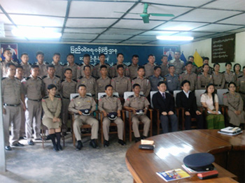 平成28年6月のヤンゴン研修施設でのセミナー開講式の写真