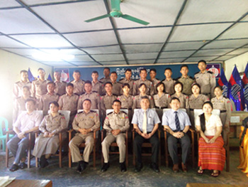 平成28年11月のヤンゴンの研修施設での開講式の写真