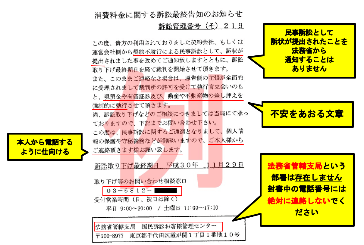 架空請求はがき例１