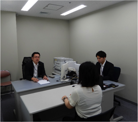 取調べの様子(模擬)