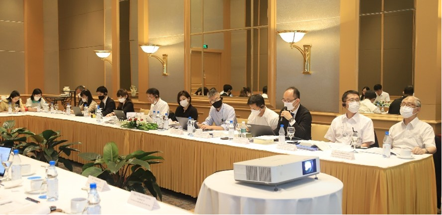 画像:JICA調査団の参加したWG活動の様子(令和4年7月)
