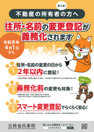 住所等変更登記の義務化ポスター