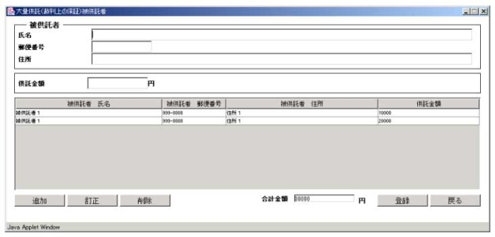 図：大量供託（裁判保証・供託者）