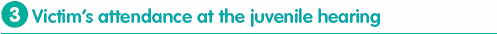(3) Victim’s attendance at the juvenile hearing