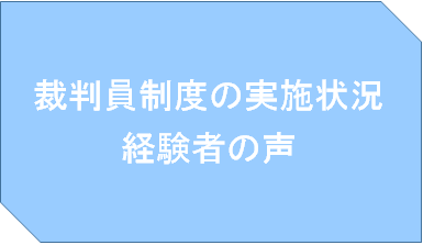 裁判員制度の実施状況，経験者の声