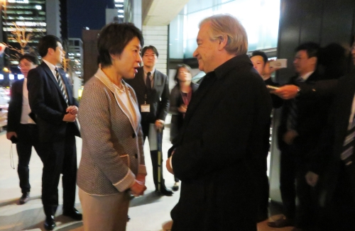 上川法務大臣が，グテーレス国連事務総長にお会いしました（１２月１４日）。