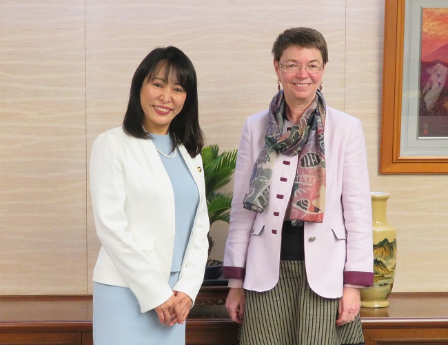 March 19, 2020 Justice Minister Received a Courtesy Call from Head of the Delegation of the European Union to Japan, Ambassador Extraordinary and Plenipotentiary