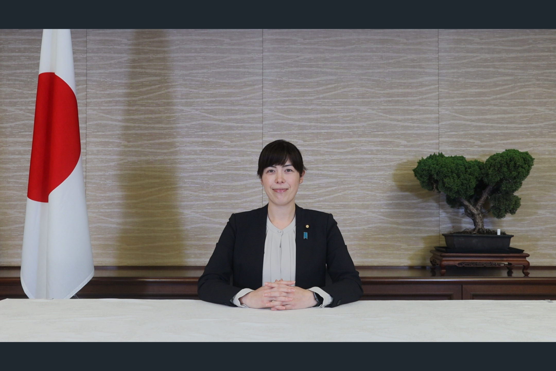 小野田法務大臣政務官が日本国際紛争解決センター（大阪）の移転記念イベントにビデオメッセージを送りました（令和３年４月２１日）。