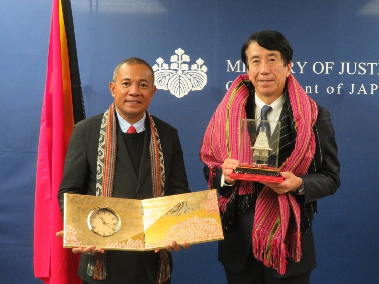 齋藤健法務大臣が、東ティモール民主共和国司法大臣による表敬訪問を受けました。