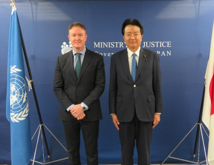 門山宏哲法務副大臣が、国連薬物犯罪事務所バンコク事務所長による表敬訪問を受けました。