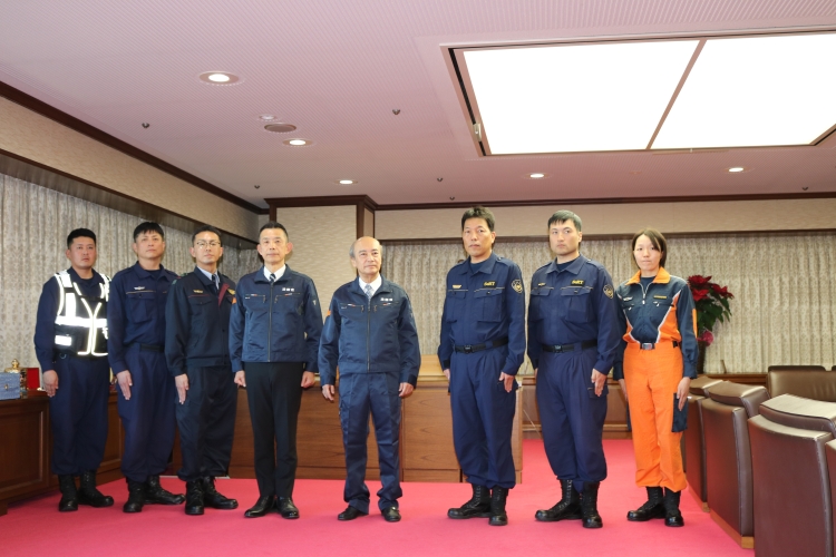 小泉龍司法務大臣は、法務省矯正局特別機動警備隊（ＳｅＲＴ）等による令和６年能登半島地震被災地支援第１次派遣隊の帰還報告を受けました。