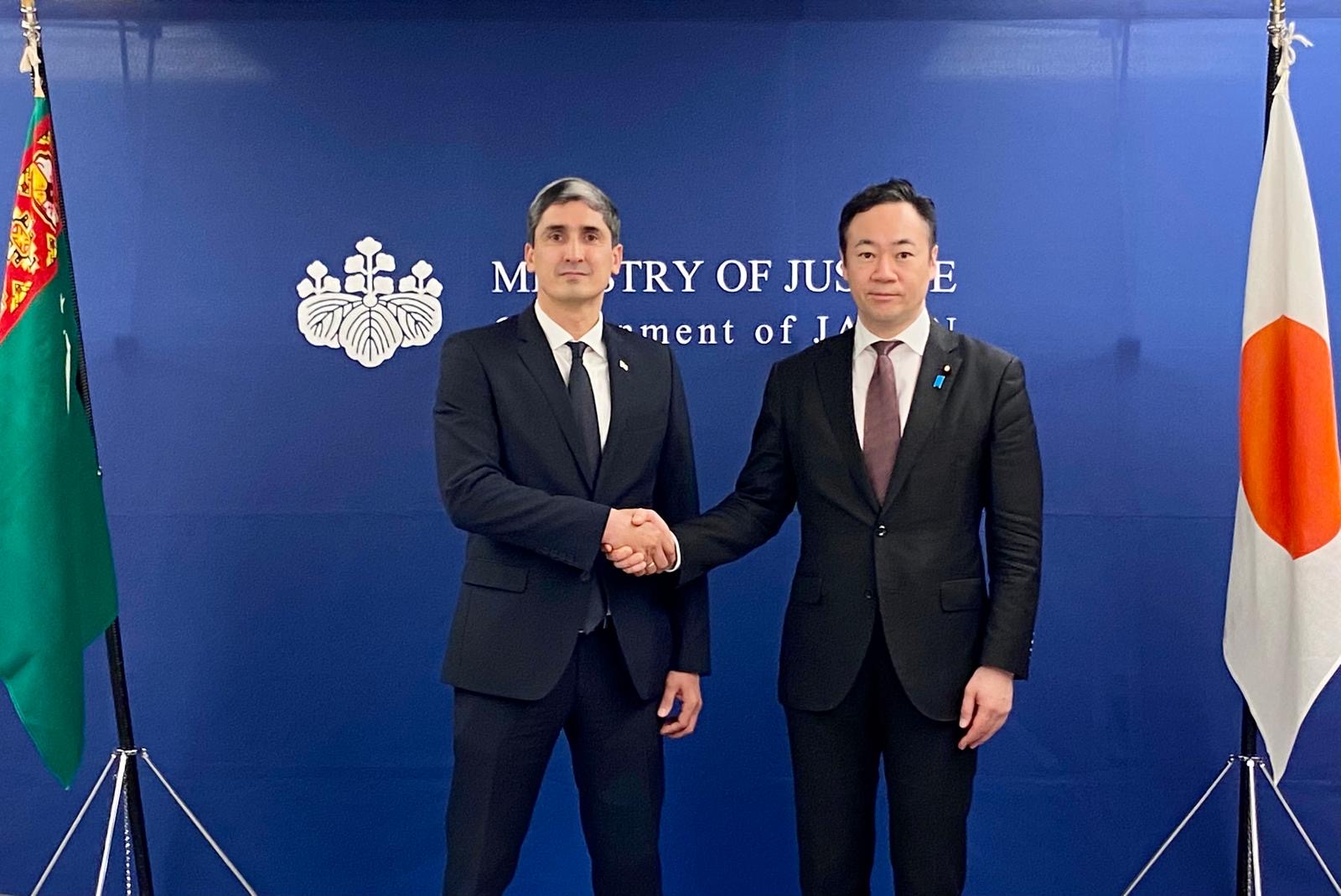 June 13, 2025 Courtesy Visit to the Minister of Justice by the Ambassador of Turkmenistan.