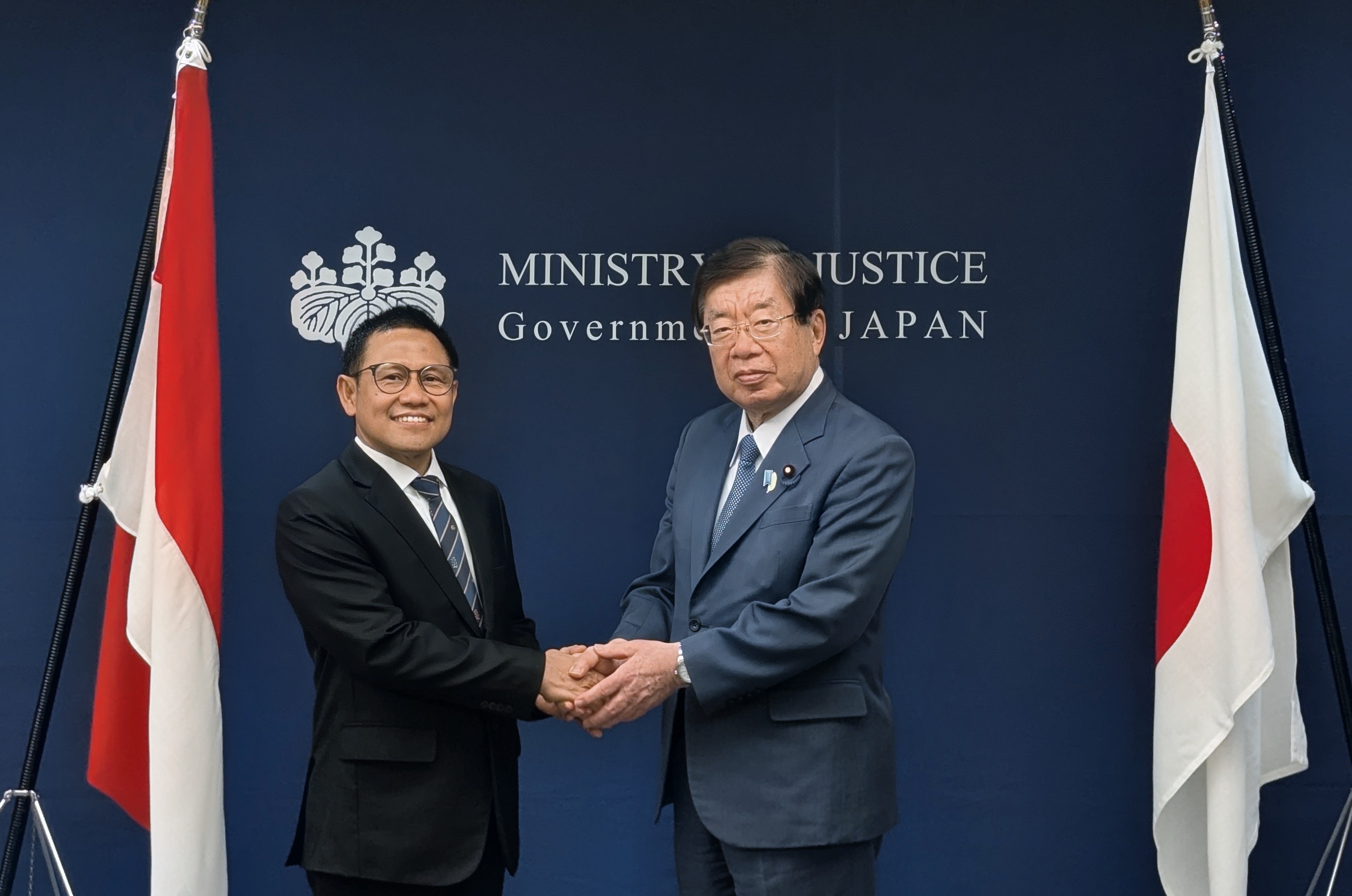 平口洋法務大臣がインドネシア共和国社会エンパワーメント担当調整大臣による表敬訪問を受けました。