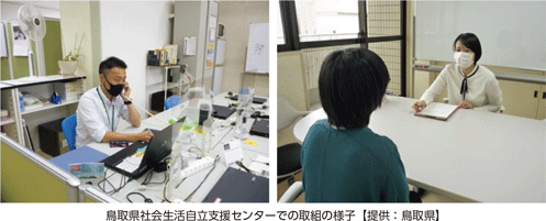 鳥取県社会生活自立支援センターでの取組の様子【提供:鳥取県】