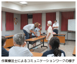 作業療法士によるコミュニケーションワークの様子