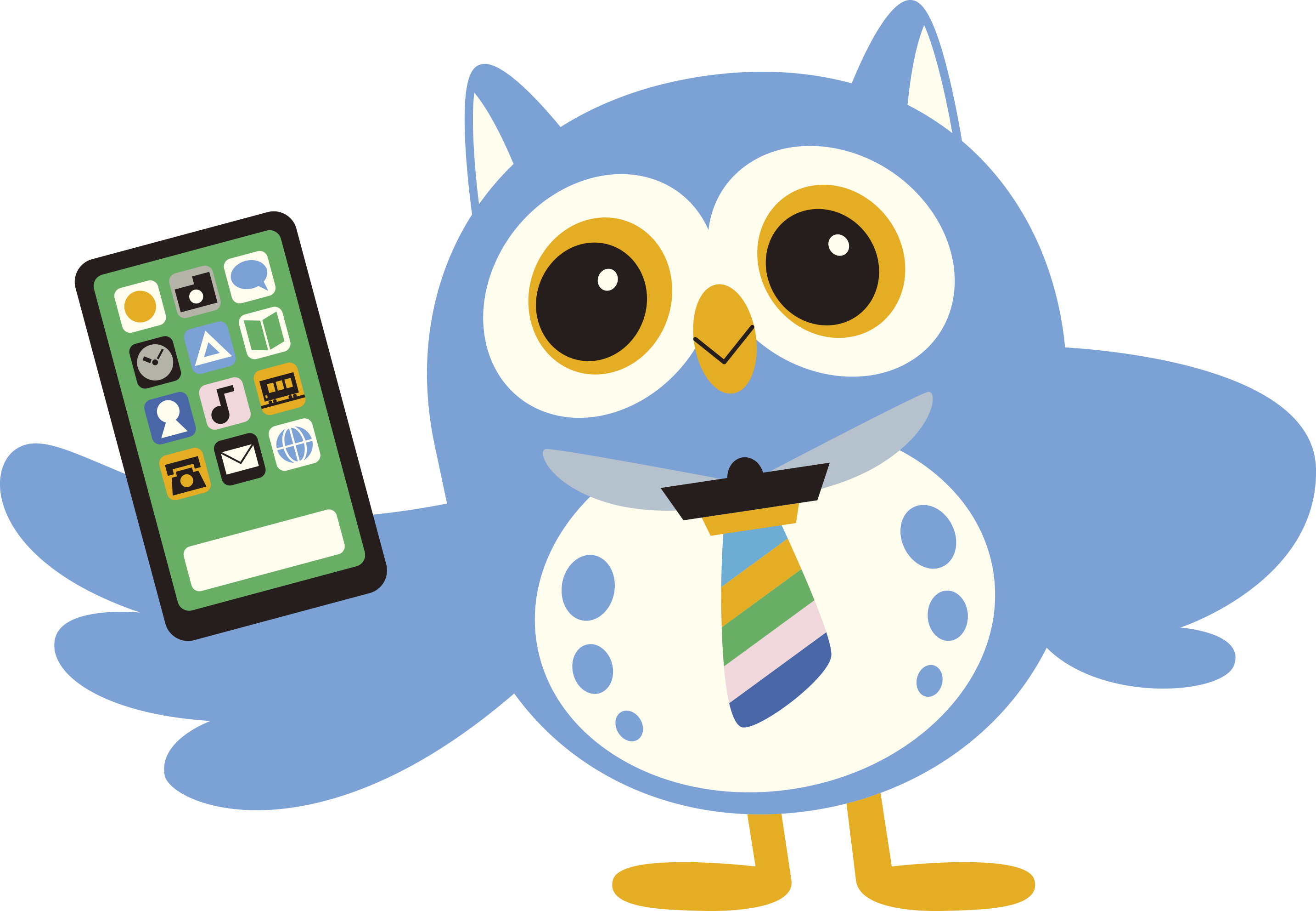 スマホを持つイミグー
